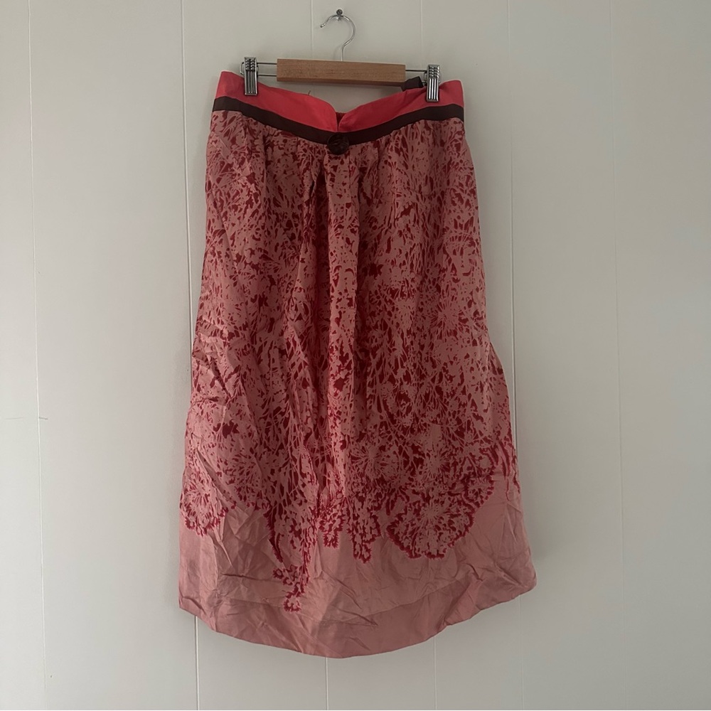 Harkham Anthopologie Silk Pink Rose Floral Dress Size 2